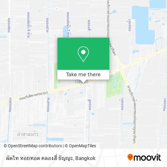 ผัดไท หอยทอด คลองสี่ ธัญญะ map
