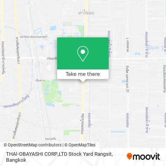 THAI-OBAYASHI CORP.,LTD Stock Yard Rangsit map