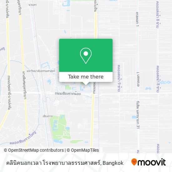 คลินิคนอกเวลา โรงพยาบาลธรรมศาสตร์ map