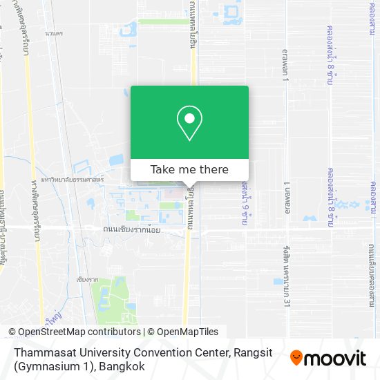 Thammasat University Convention Center, Rangsit (Gymnasium 1) map