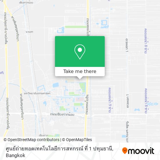 ศูนย์ถ่ายทอดเทคโนโลยีการสหกรณ์ ที่ 1 ปทุมธานี map