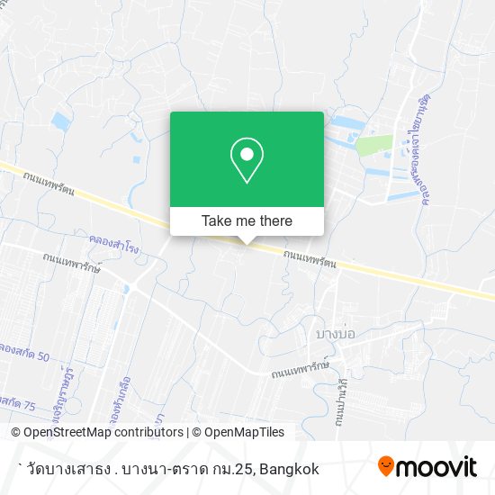 ` วัดบางเสาธง . บางนา-ตราด กม.25 map