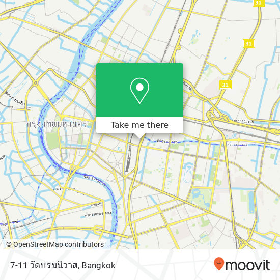 7-11 วัดบรมนิวาส map