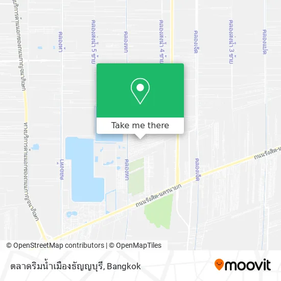 ตลาดริมน้ำเมืองธัญญบุรี map