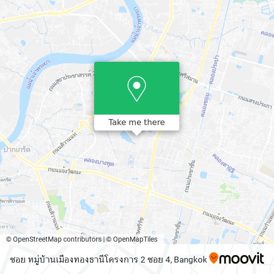 ซอย หมู่บ้านเมืองทองธานีโครงการ 2 ซอย 4 map