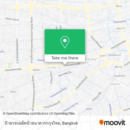 ป้ายรถเมล์หน้าธนาคารกรุงไทย map