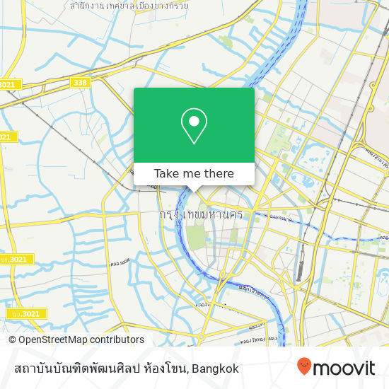 สถาบันบัณฑิตพัฒนศิลป ห้องโขน map