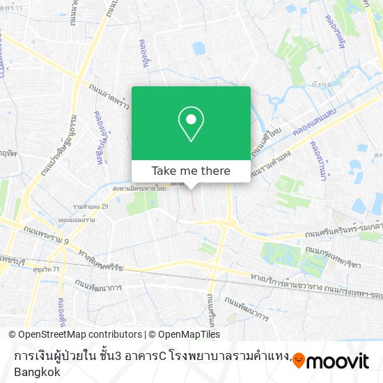 การเงินผู้ป่วยใน ชั้น3 อาคารC โรงพยาบาลรามคำแหง map