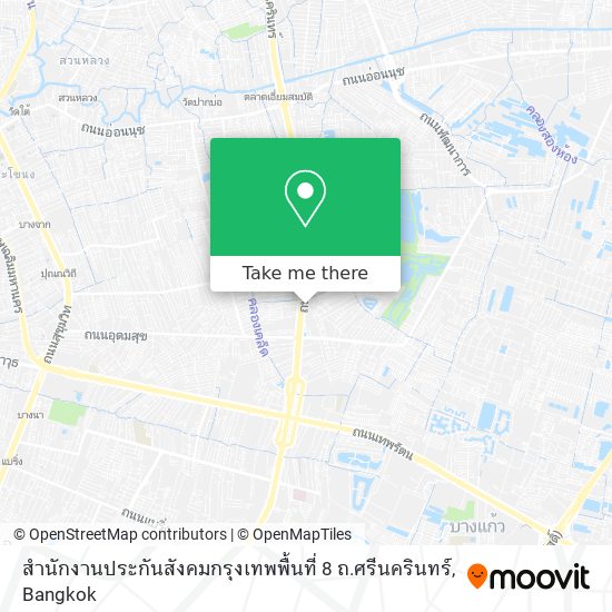 สำนักงานประกันสังคมกรุงเทพพื้นที่ 8 ถ.ศรีนครินทร์ map