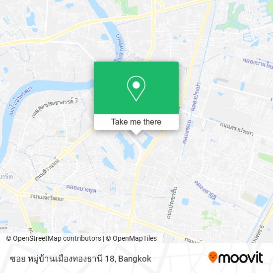 ซอย หมู่บ้านเมืองทองธานี 18 map