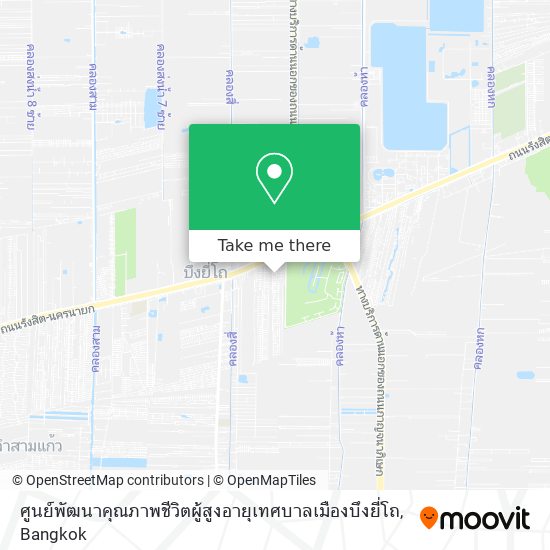ศูนย์พัฒนาคุณภาพชีวิตผู้สูงอายุเทศบาลเมืองบึงยี่โถ map