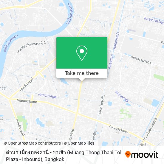 ด่านฯ เมืองทองธานี - ขาเข้า (Muang Thong Thani Toll Plaza - Inbound) map