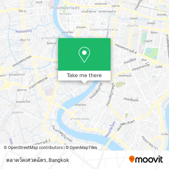 ตลาดวัดเศวตฉัตร map