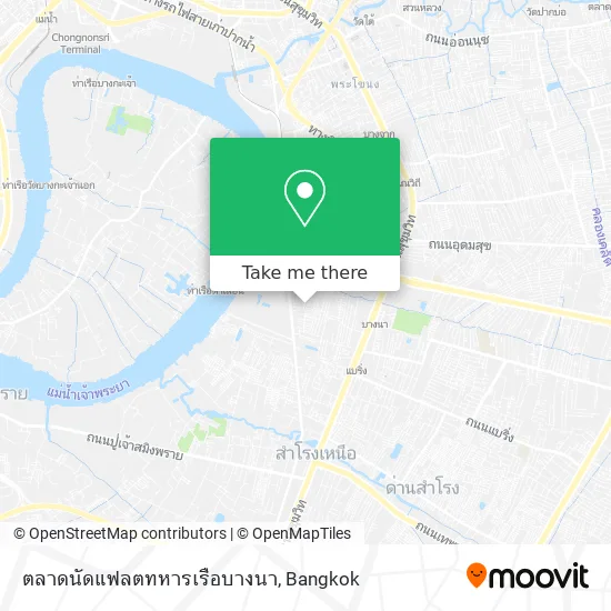 ตลาดนัดแฟลตทหารเรือบางนา map