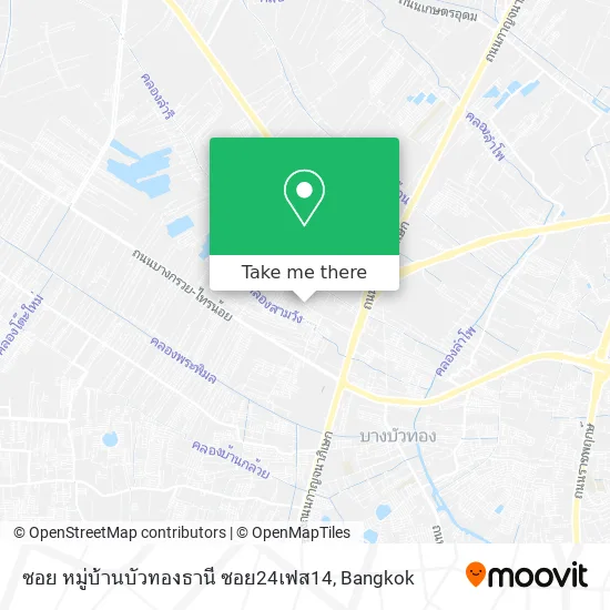 ซอย หมู่บ้านบัวทองธานี ซอย24เฟส14 map