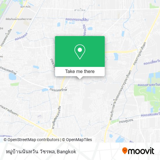 หมู่บ้านนันทวัน วัชรพล map