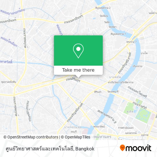 ศูนย์วิทยาศาสตร์และเทคโนโลยี map