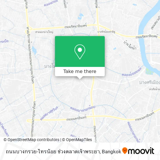 ถนนบางกรวย-ไทรน้อย ช่วงตลาดเจ้าพระยา map