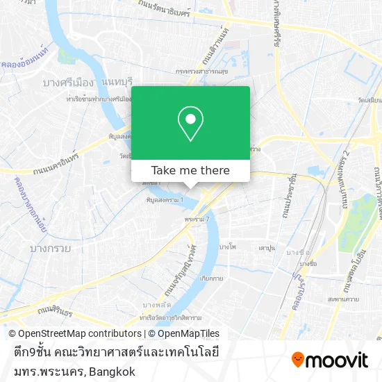 ตึก9ชั้น คณะวิทยาศาสตร์และเทคโนโลยี มทร.พระนคร map