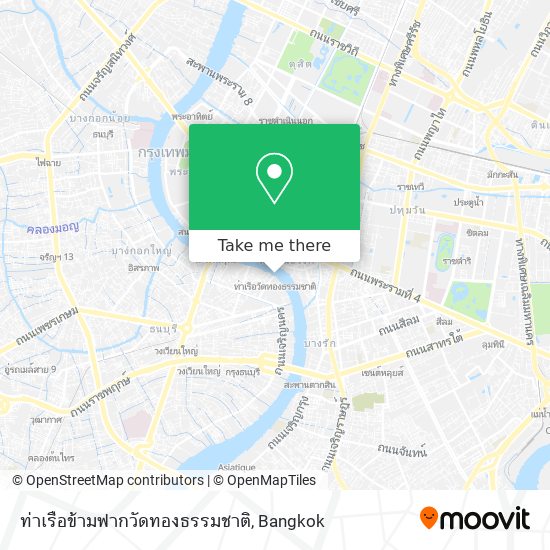 ท่าเรือข้ามฟากวัดทองธรรมชาติ map