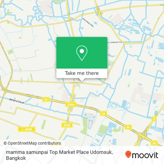 mamma samunpai Top Market Place Udomsuk map