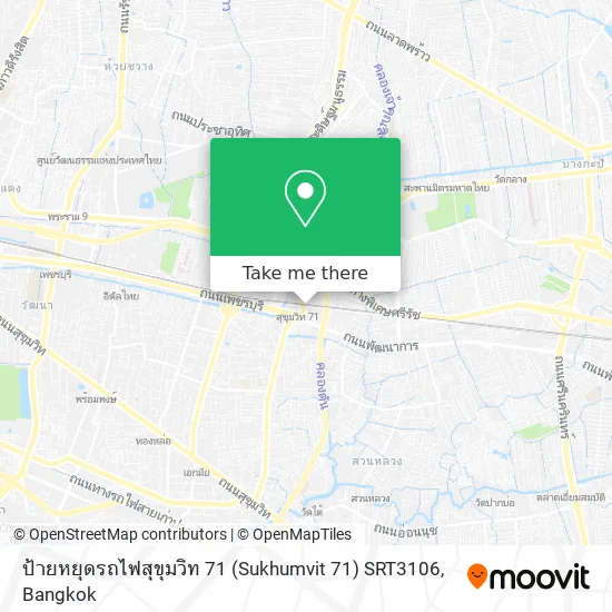 ป้ายหยุดรถไฟสุขุมวิท 71 (Sukhumvit 71) SRT3106 map