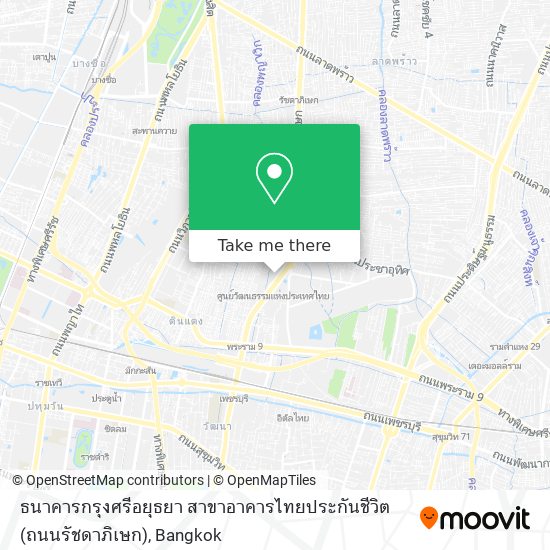 ธนาคารกรุงศรีอยุธยา สาขาอาคารไทยประกันชีวิต (ถนนรัชดาภิเษก) map