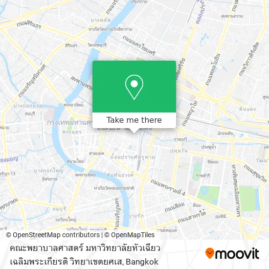 คณะพยาบาลศาสตร์ มหาวิทยาลัยหัวเฉียวเฉลิมพระเกียรติ วิทยาเขตยศเส map