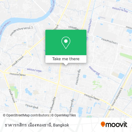 ธาคารกสิกร เมืองทองธานี map