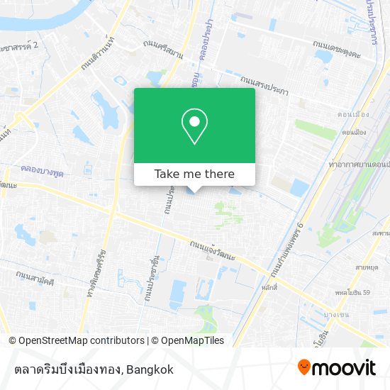 ตลาดริมบึงเมืองทอง map