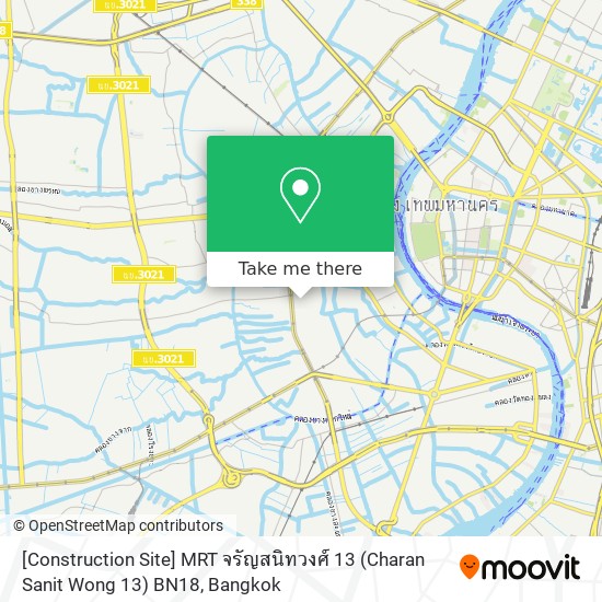 [Construction Site] MRT จรัญสนิทวงศ์ 13 (Charan Sanit Wong 13) BN18 map