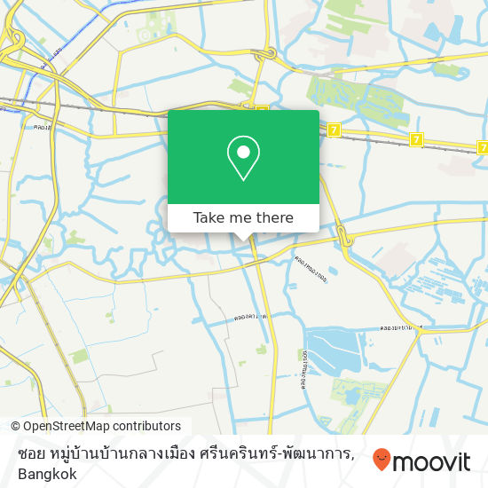 ซอย หมู่บ้านบ้านกลางเมือง ศรีนครินทร์-พัฒนาการ map