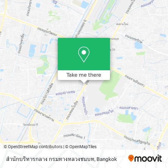 สำนักบริหารกลาง กรมทางหลวงชนบท map