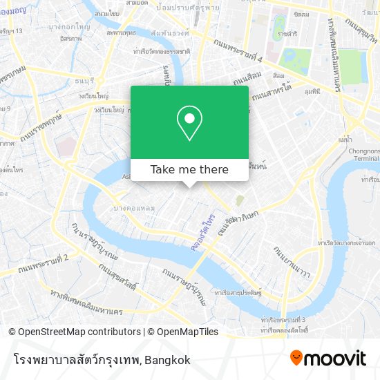 โรงพยาบาลสัตว์กรุงเทพ map