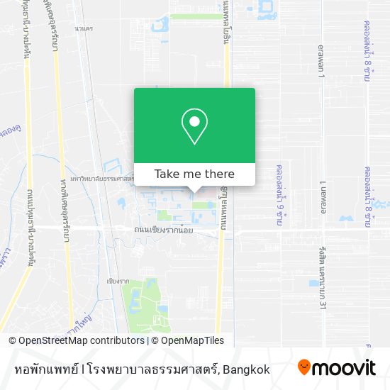 หอพักแพทย์ l โรงพยาบาลธรรมศาสตร์ map