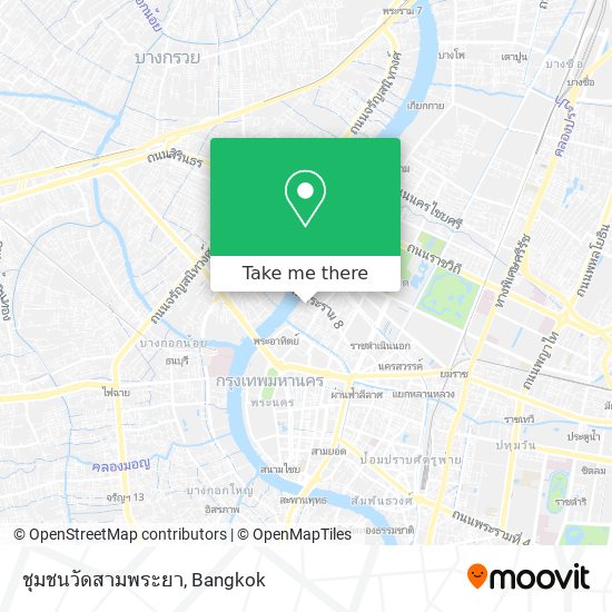 ชุมชนวัดสามพระยา map