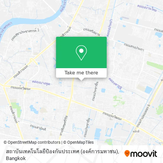 สถาบันเทคโนโลยีป้องกันประเทศ (องค์การมหาชน) map