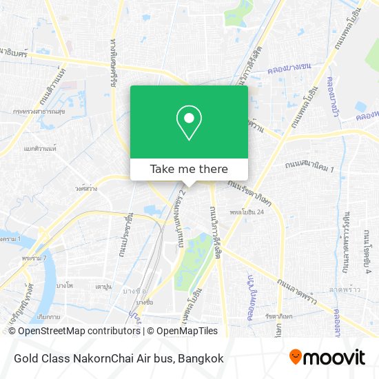 Gold Class NakornChai Air bus map