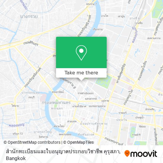 สำนักทะเบียนและใบอนุญาตประกอบวิชาชีพ คุรุสภา map