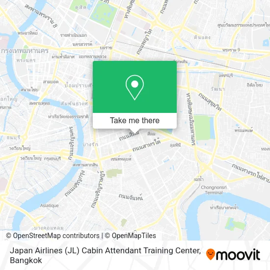 Japan Airlines (JL) Cabin Attendant Training Center map