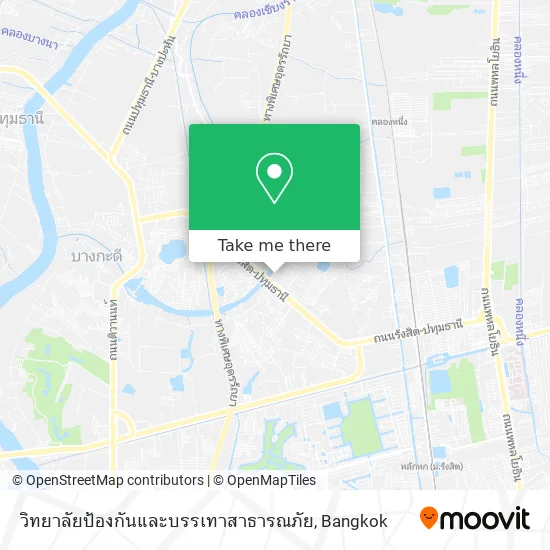 วิทยาลัยป้องกันและบรรเทาสาธารณภัย map