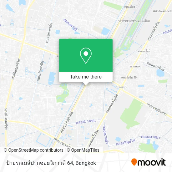 ป้ายรถเมล์ปากซอยวิภาวดี 64 map