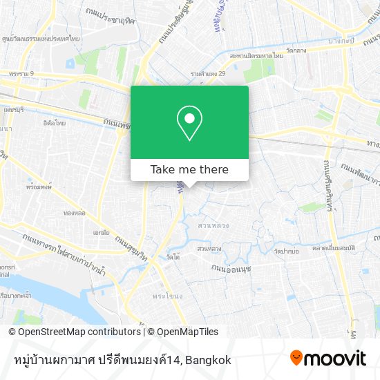 หมู่บ้านผกามาศ ปรีดีพนมยงค์14 map