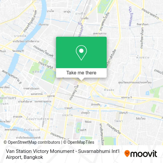 Van Station Victory Monument - Suvarnabhumi Int'l Airport map