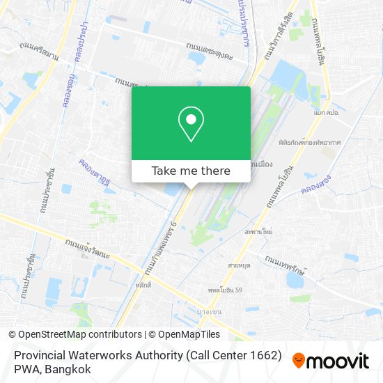 Provincial Waterworks Authority (Call Center 1662) PWA map