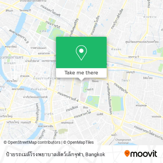 ป้ายรถเมล์โรงพยาบาลสัตว์เล็กจุฬา map