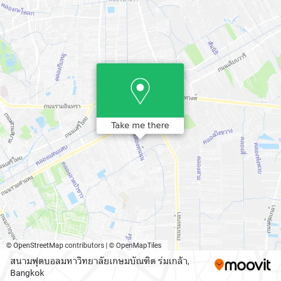 สนามฟุตบอลมหาวิทยาลัยเกษมบัณฑิต  ร่มเกล้า map