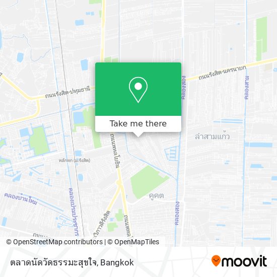 ตลาดนัดวัดธรรมะสุขใจ map