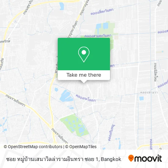 ซอย หมู่บ้านเสนาวิลล่ารามอินทรา ซอย 1 map