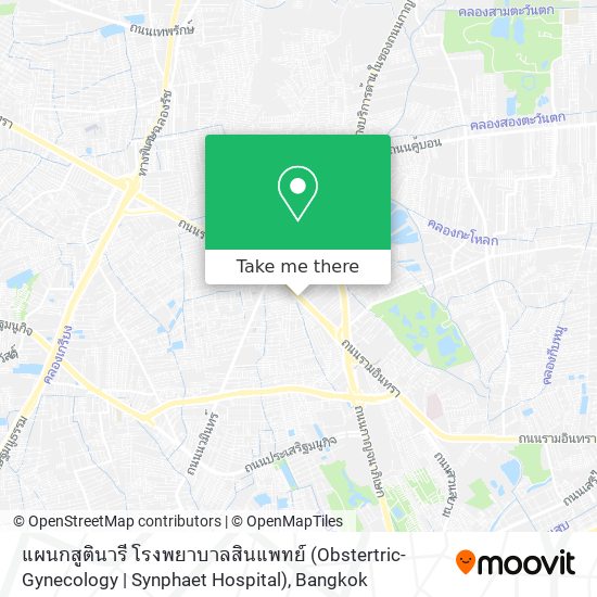 แผนกสูตินารี โรงพยาบาลสินแพทย์ (Obstertric-Gynecology | Synphaet Hospital) map